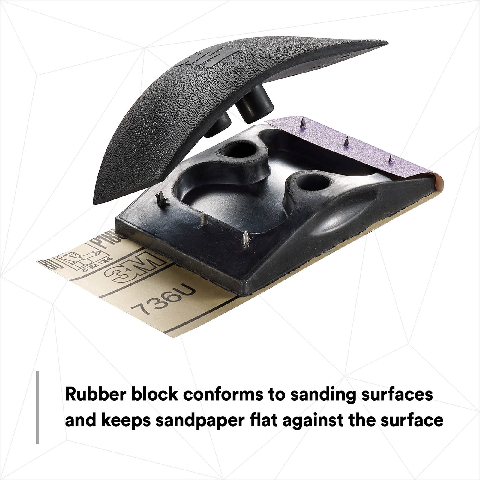 3M Sanding Block 05519, 2-3/4 in x 5 in, Professional , , for Putty and Filler