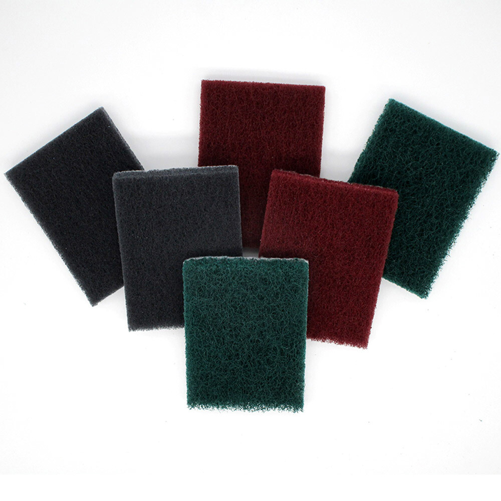 75x100mm Scour Scouring Pads Grit 240-800 Hook & Loop Cleaning Scrubber Polished