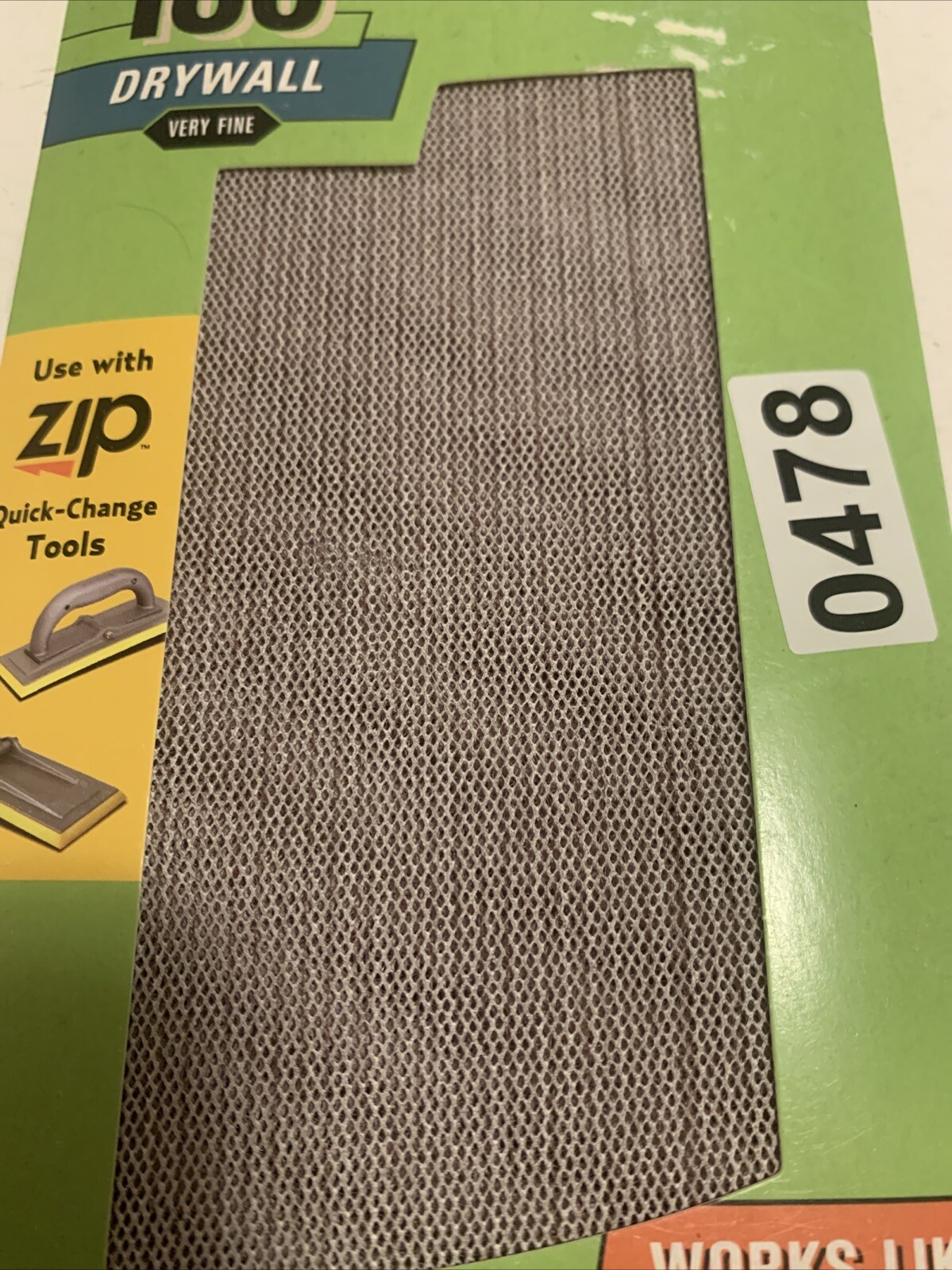 Zip Gator Hook Loop Sanding Mesh 180 Drywall Very Fine 4.5”x10.5” Sandpaper x 4
