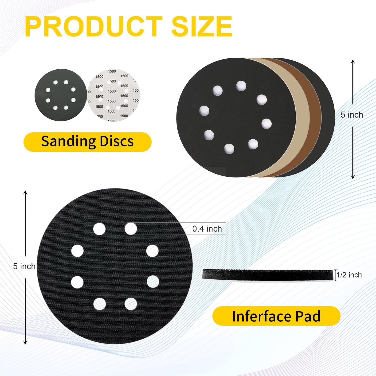 83PCS 5-Inch Sanding Discs Set, 1500/2000/2500/3000/4000/5000/7000/10000 Grit…