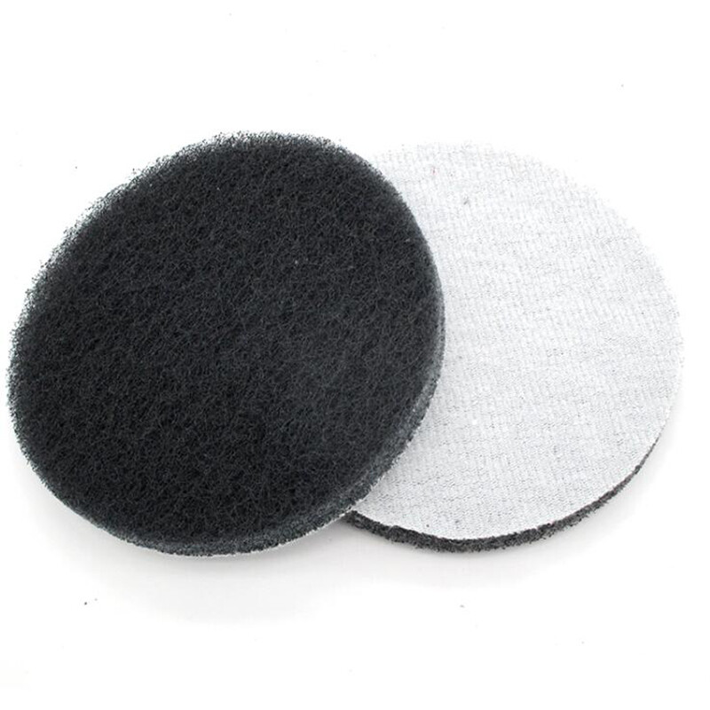 125mm Nylon Fiber Scouring Pads Hook & Loop Abrasive Cleaning Pads 240-1500 Grit