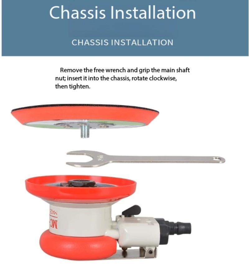 Pneumatic Sander, Air Sander, Pneumatic Polishing, Waxing, and Buffing Machine
