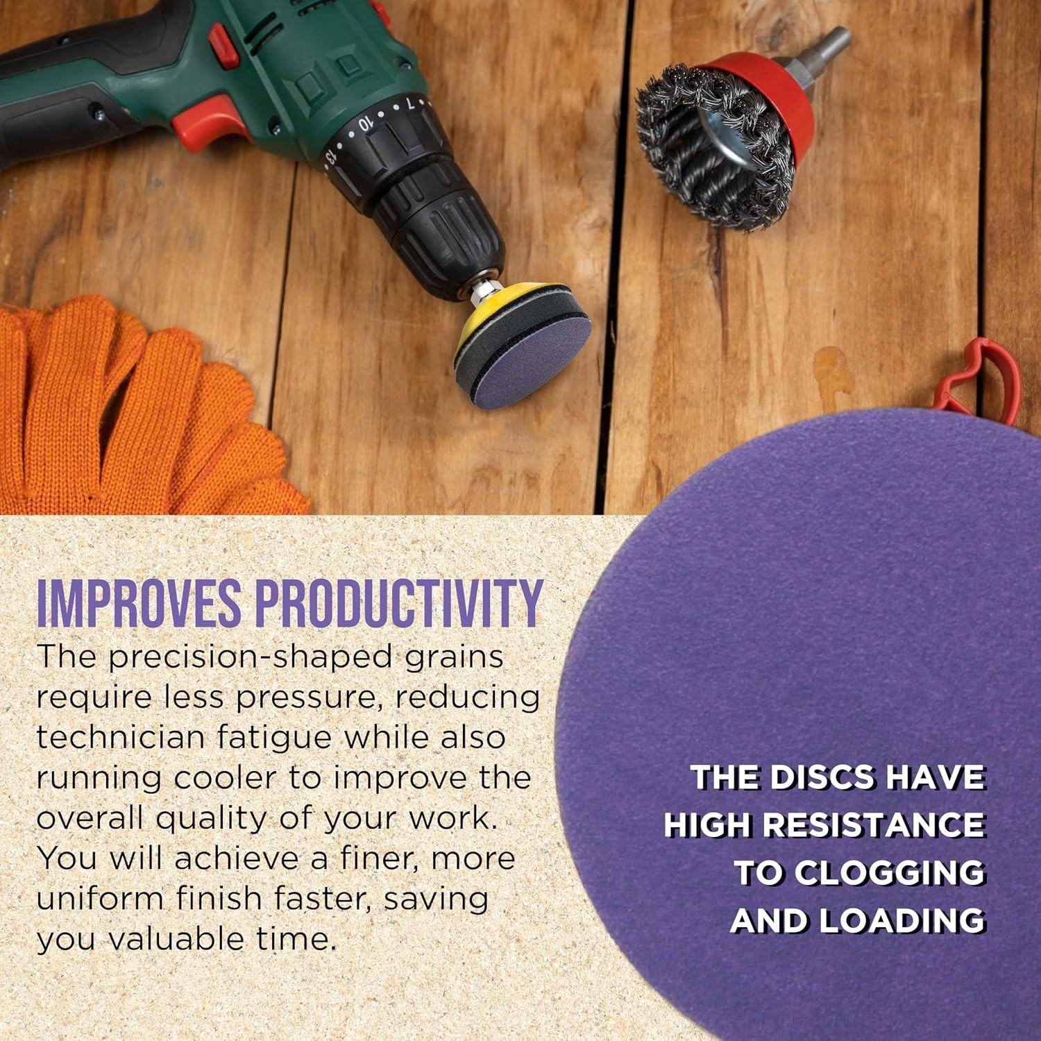 220 Grit 2″ Purple Film Ceramic Sanding Discs, Box of 30 – Hook & Loop Backin…