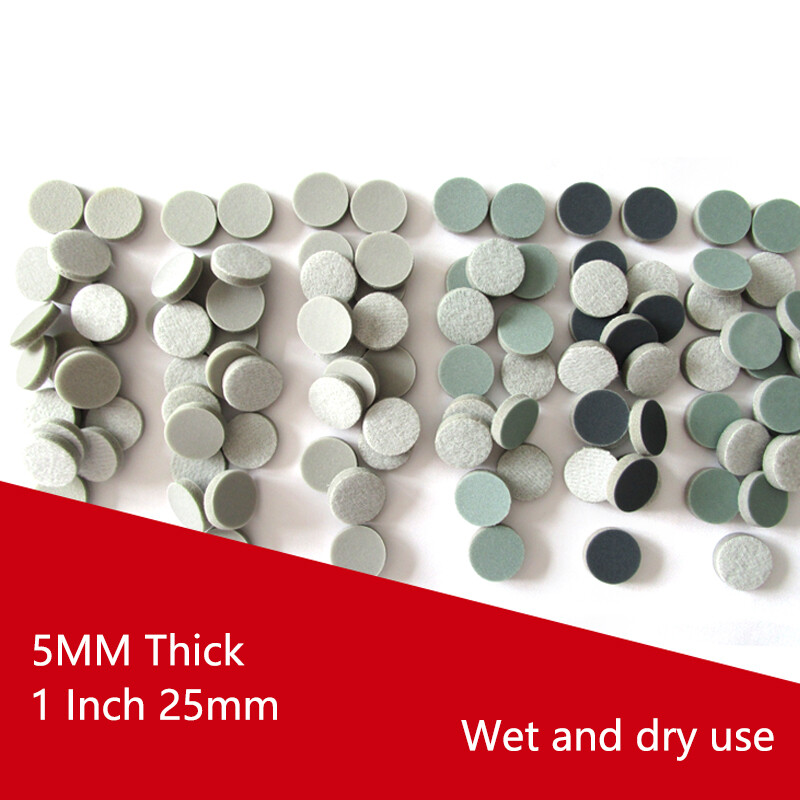 1 Inch 25mm Wet & Dry Sponge Sanding Discs 300-3000 Grit Hook & Loop Sandpaper