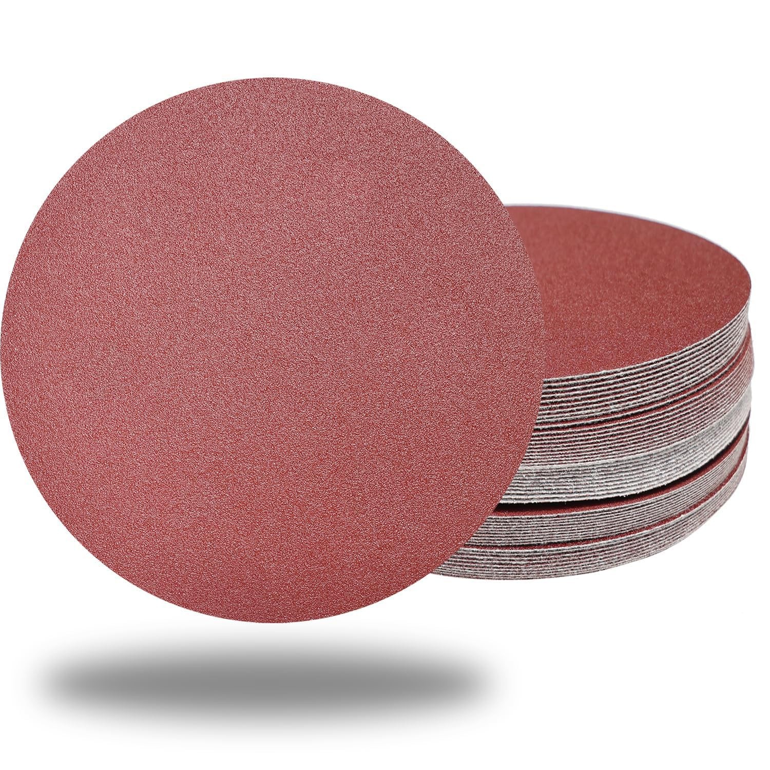 Sackorange 50 Pack 7 Inch 80 Grit Hook-and-Loop Sanding Discs Sandpaper -7″…