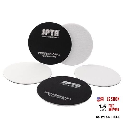 5 Pcs 6”(150mm) Car Glass Polishing Discs Microfiber Polishing 6 Inch(150mm)