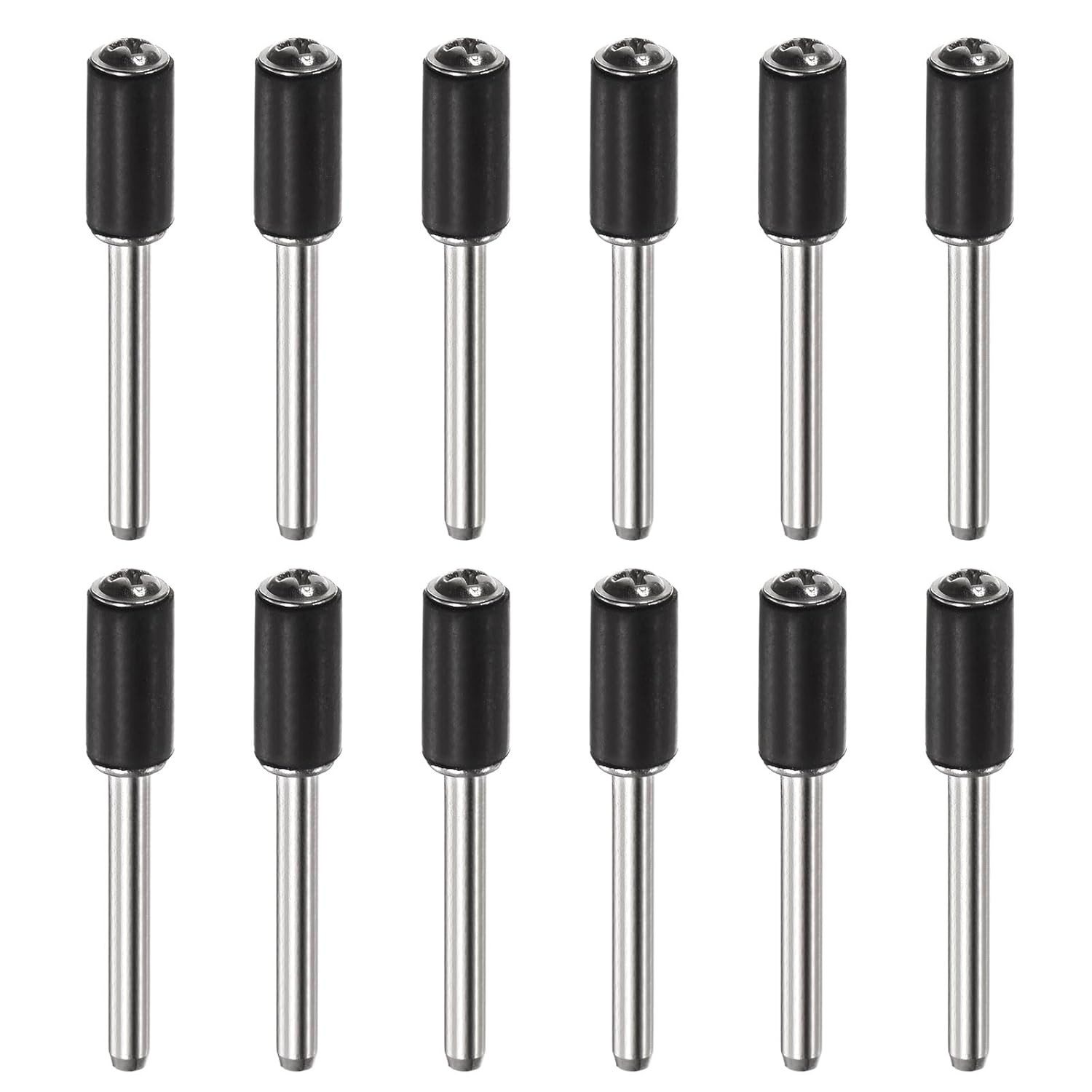 12Pcs 1/4 Inch Sanding Drum Rubber Mandrels 1/8 Inch Shank Sanding Sleeve Holder