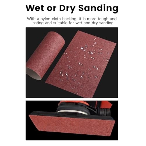 Abrasive Sandpaper Roll 1″ x 20FT – 5 Grits for Metal, Wood, Auto Polishing (5 R