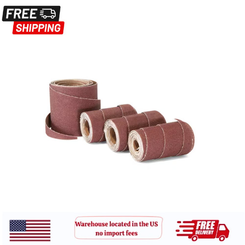 80-Grit 10 In. Pre-Cut Ready-To-Wrap Drum Sander Sandpaper (4-Pack)
