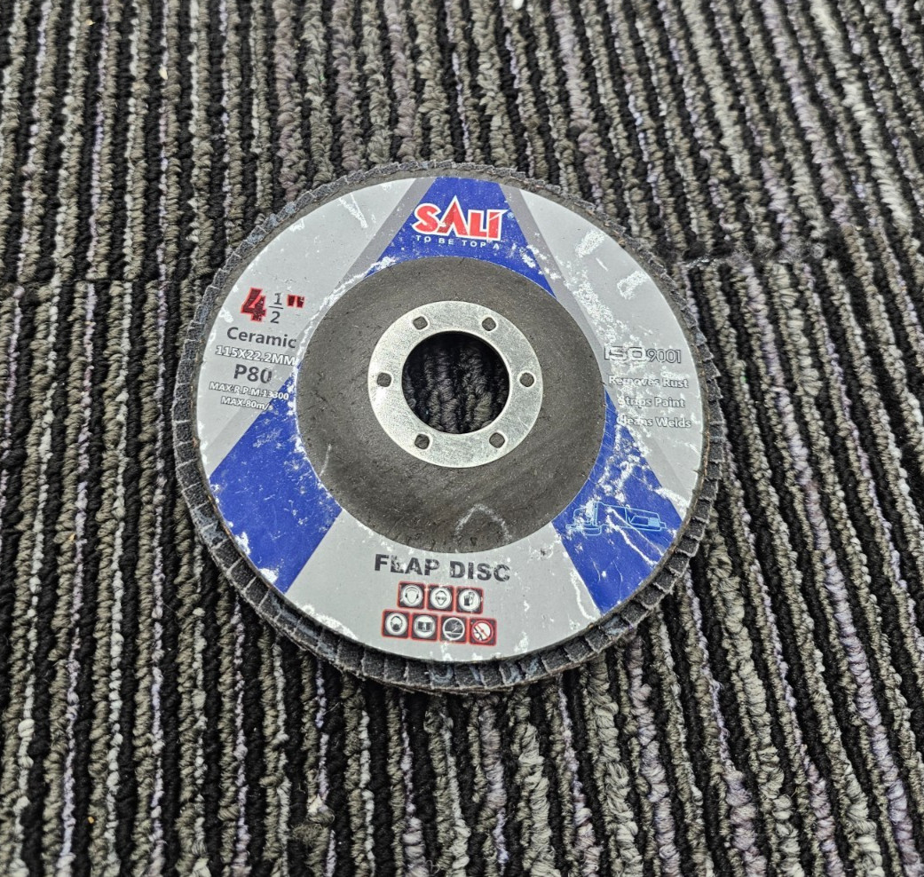 (QTY 11) Sali Ceramic Flap Disc 80 Grit 4-1/2″ Ceramic 115×22.2mm Max RPM 13300