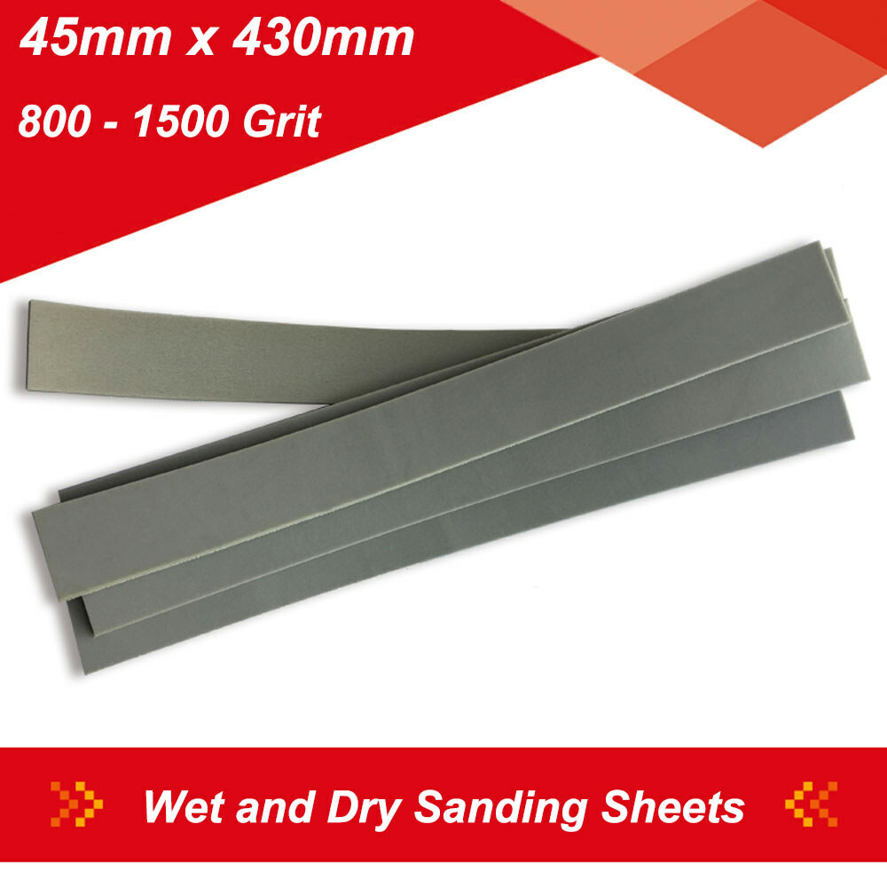 Foam Sponge Hook & Loop Sanding Sheets 45x430mm Sandpaper Pads Orbital Wet Dry