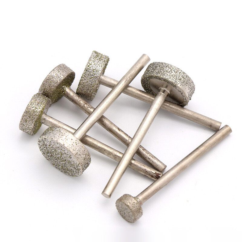 3mm Shank Diamond Grinding Head E Burr Bit Jade Stone Carving Polishing Tools