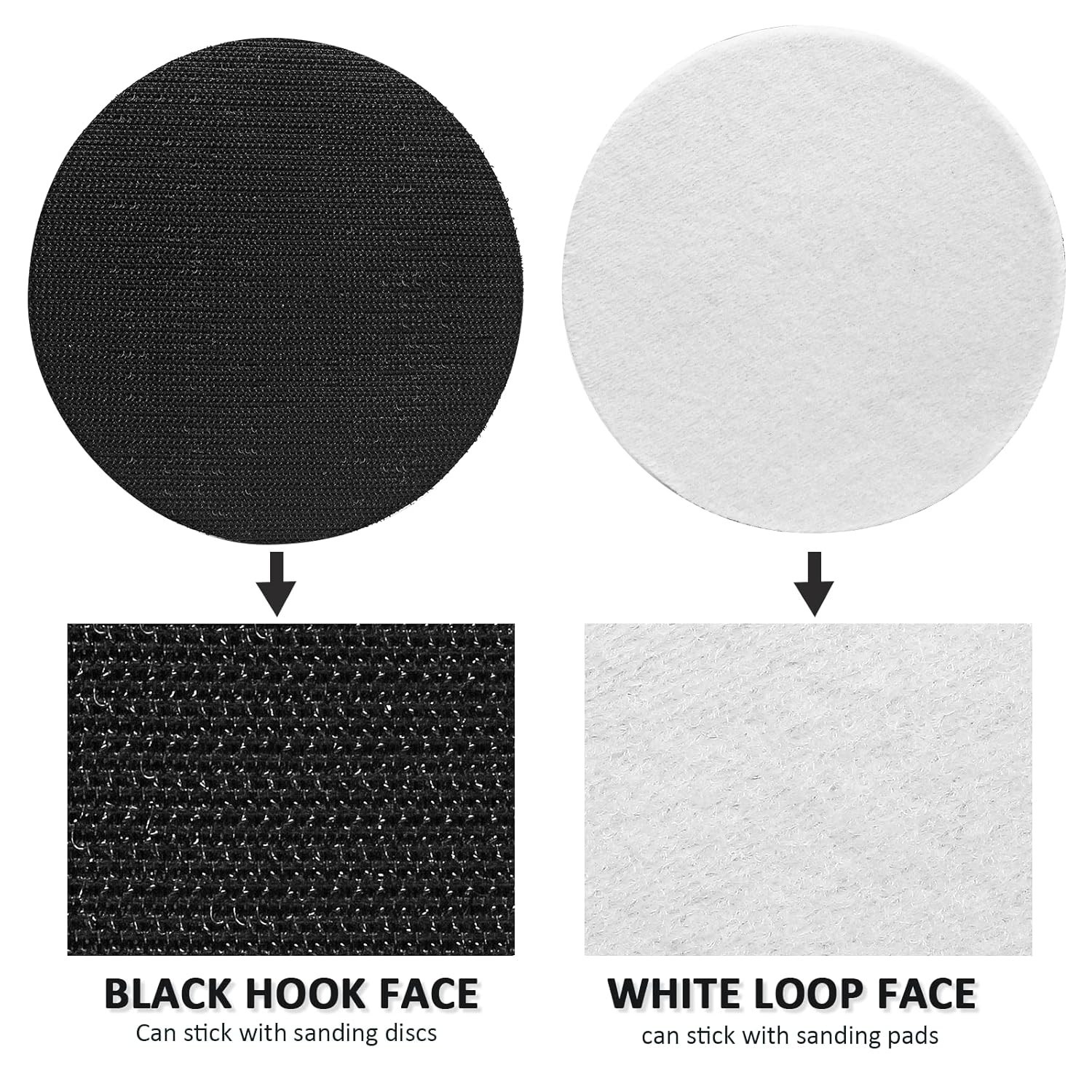 3 Inch (75mm) Hook and Loop Soft Foam Buffering Pad for 3″ Sanding Pad, 5 Pack