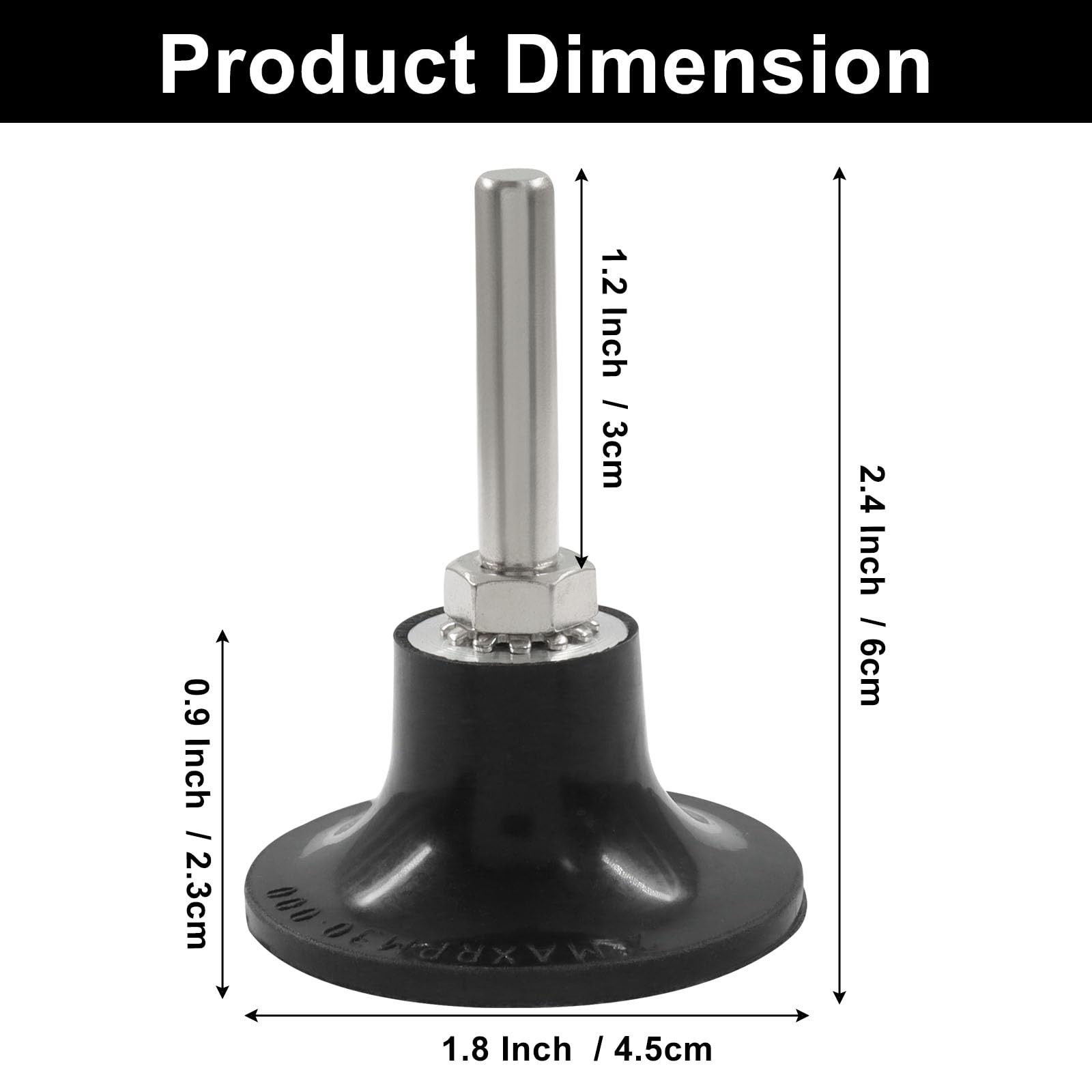 2 Pack 2 Inch Disc Pad Holder Roll Lock Disc Pad w/ 1/4 Inch Shank for Polishing