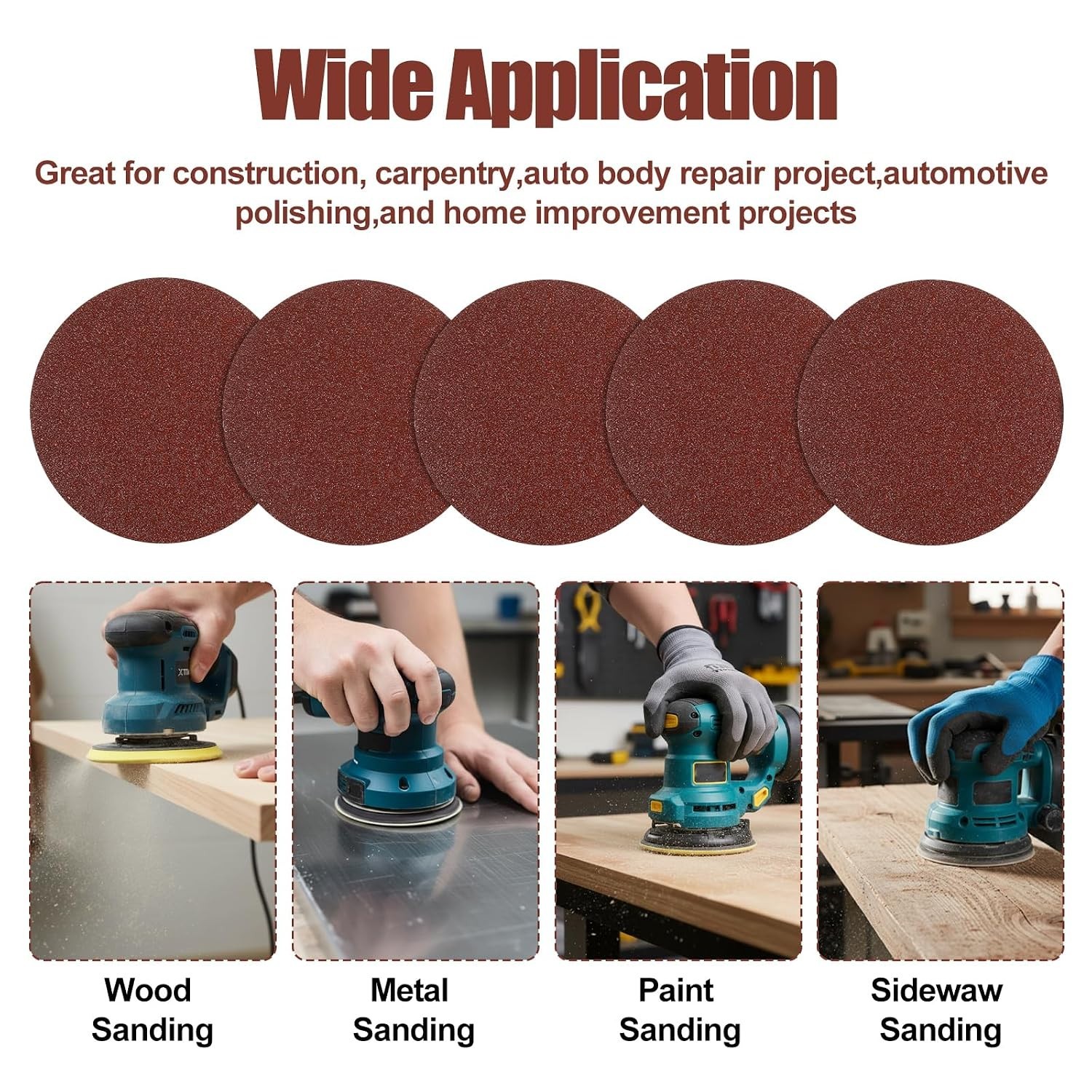 Comprehensive 114-Piece Sanding Disc Set for Grinders – Easy Switch Grits