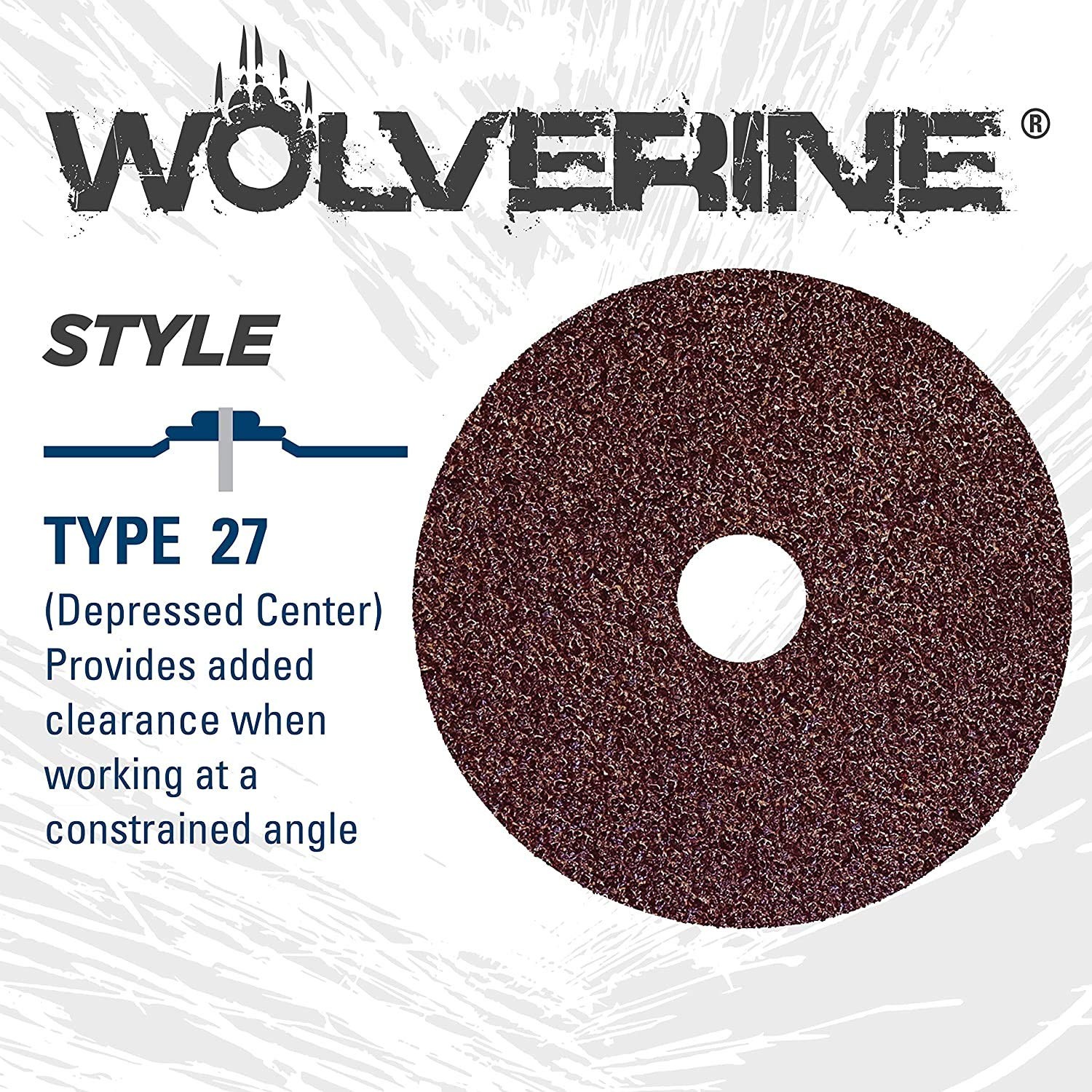Weiler 59493 Wolverine Aluminum Oxide Resin Fiber Sanding Grinding Disc 4