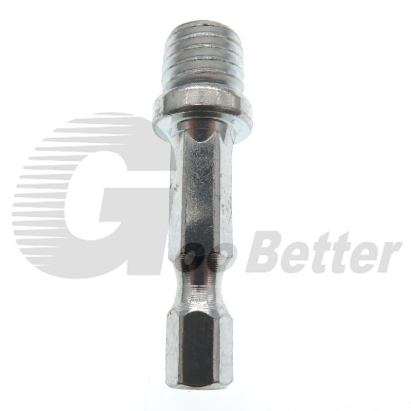 M10 M14 Thread Power Drill Adapter to 1/4″ Hex Shank for Polishing Backing Pads