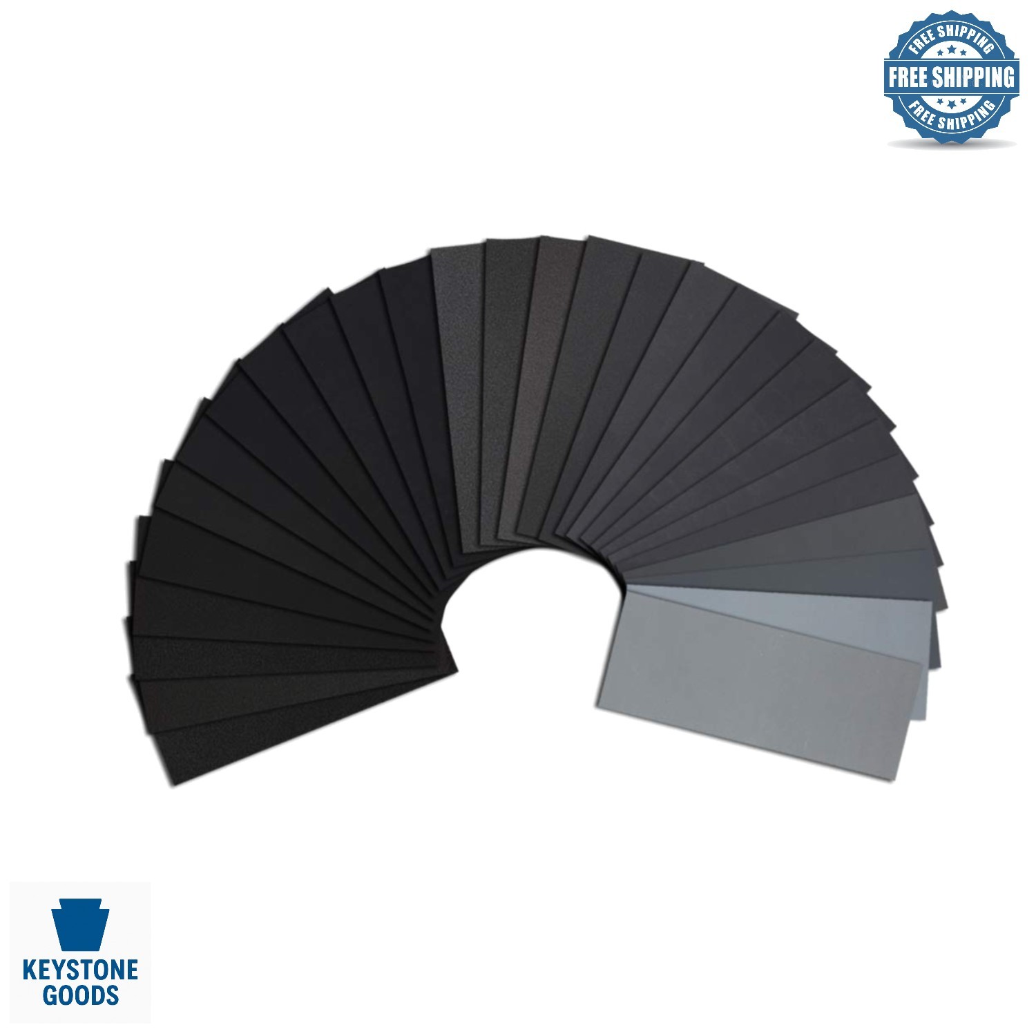 45PCS Waterproof Sandpaper Assorted Grit for Wood, Metal & Automotive