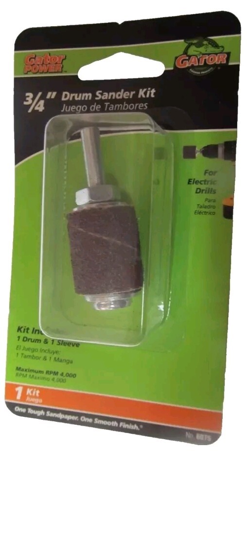 Gator Power 3/4″ Drum Sander Kit, Rubber Mandrel #6075 NEW