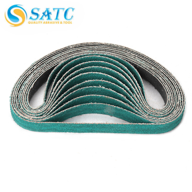 SATC 10 Pack 1/2″ x 18″ Zirconia Sanding Belts 36 Grit for Air File Belt Sander