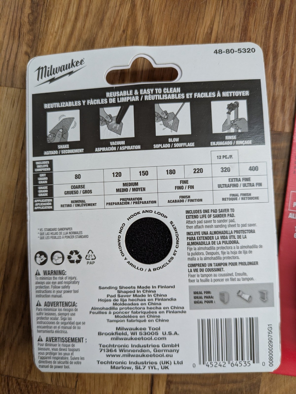 Milwaukee 48-80-5320 320 Grit Mesh Sanding Sheets