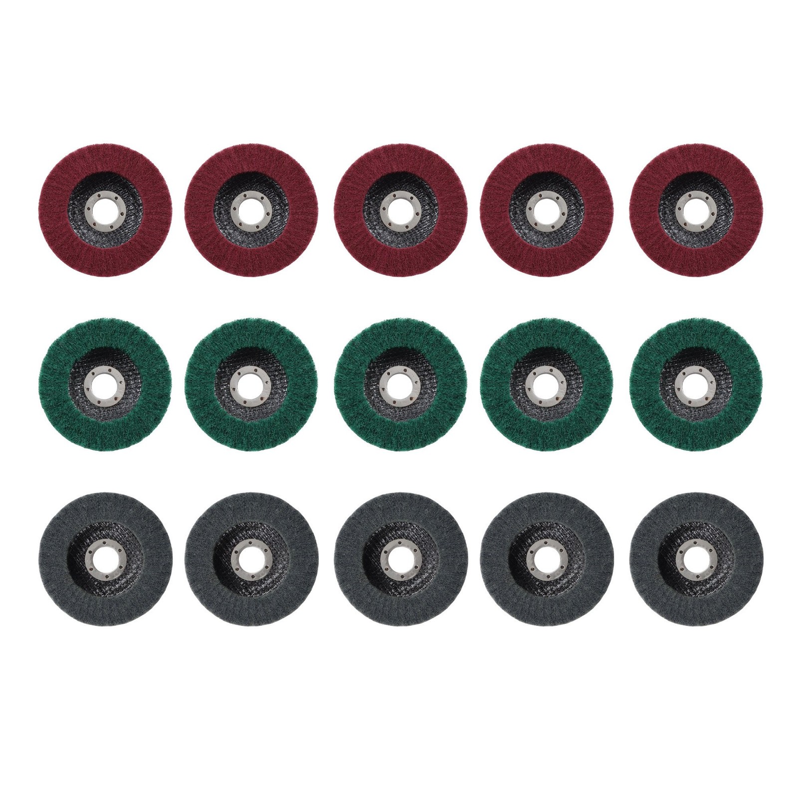 15 Pack 180 & 320 & 600 Grit Scour Flap Discs Set for Angle Grinder (4-1/2 Inch)