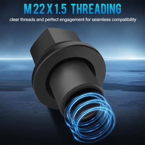 Pcs 28mm Sleeve Flanged M22x1.5 Wheel Nuts 33mm Hex Carbon Steel Set | 28 MM 10