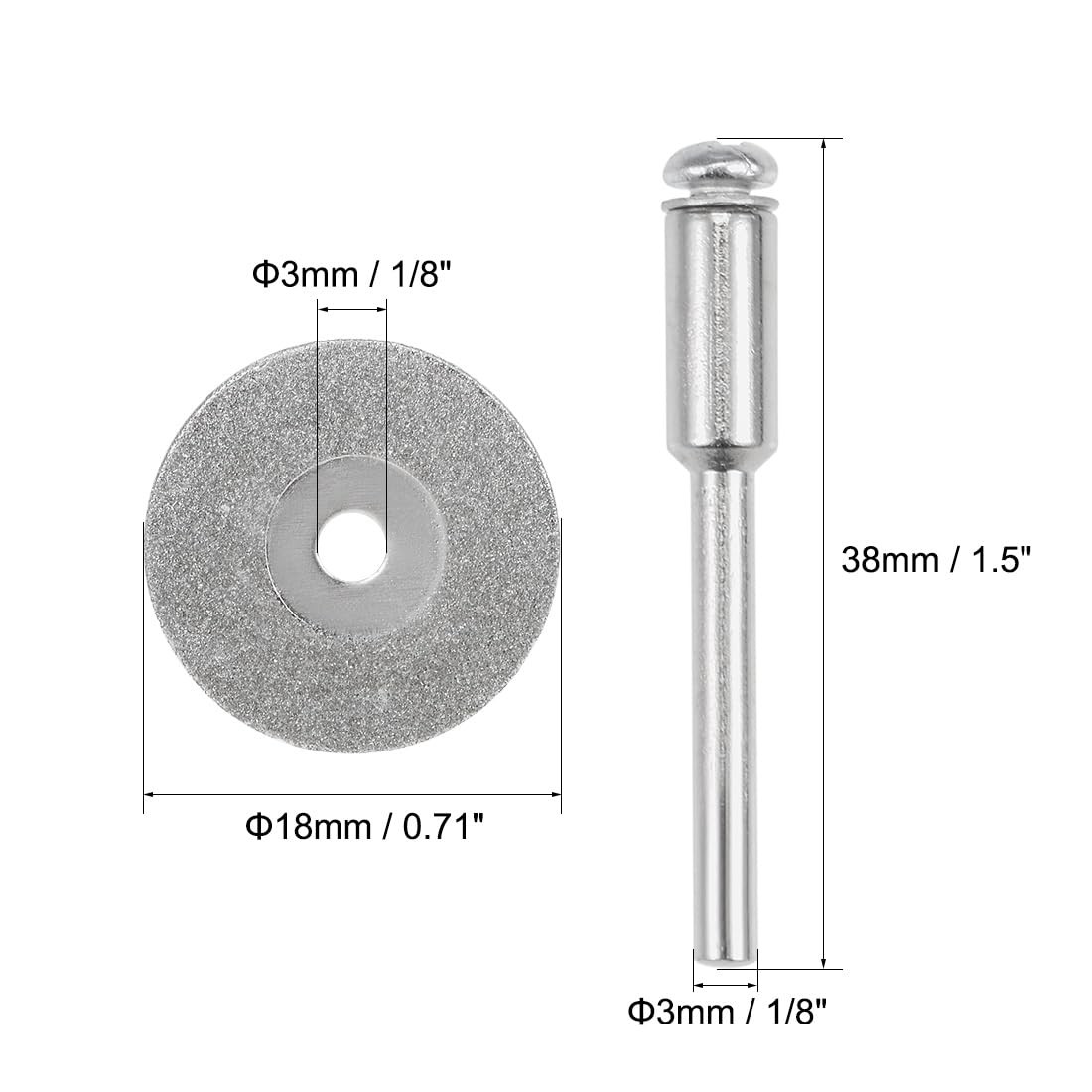 uxcell 10pcs 18mm Diamond Coated Rotary Cut Off Grinding Wheel Discs W 1/8″…