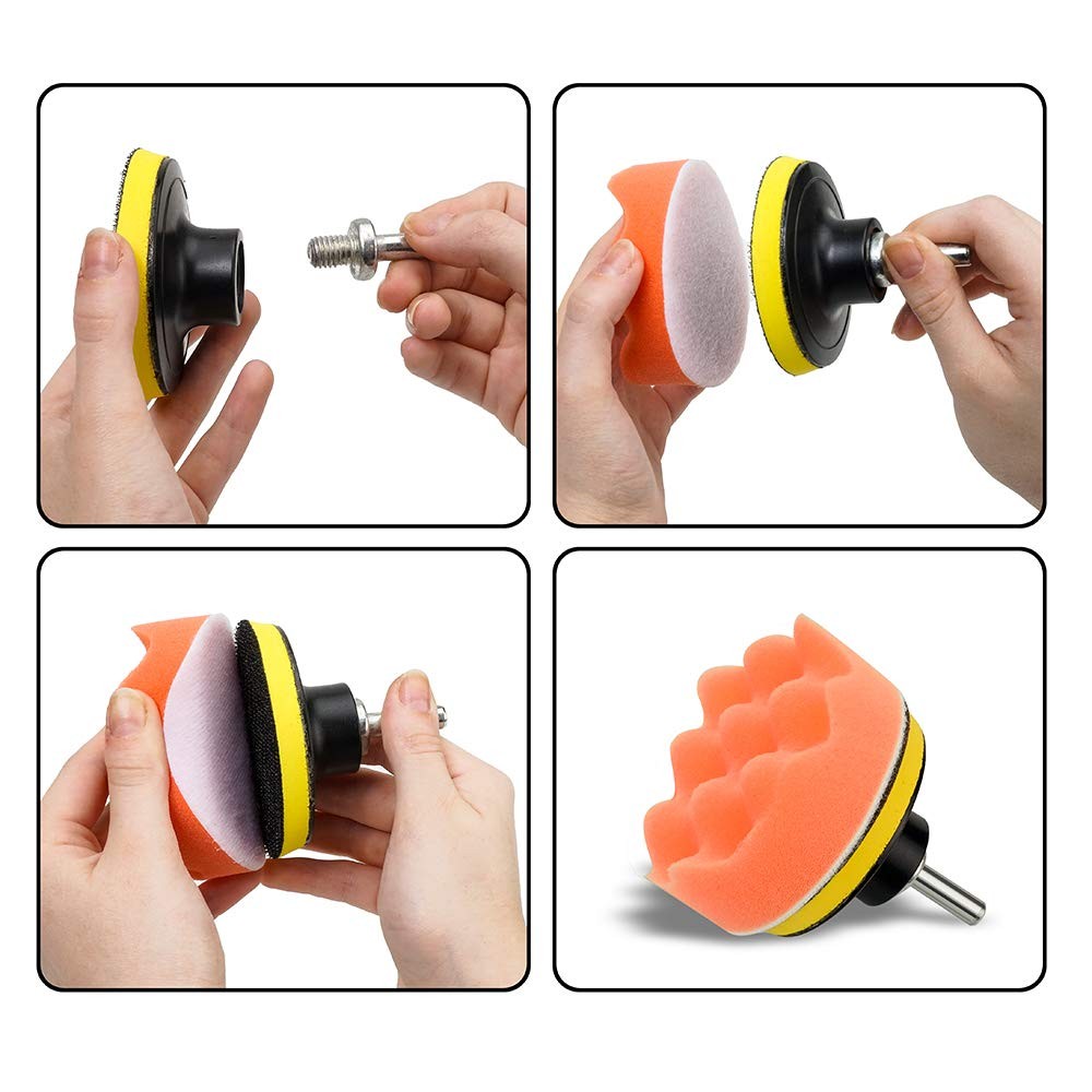 CANOPUS Buffing Pads, Polishing Pad Kit, Buffer for Car Detailing, 11-PC