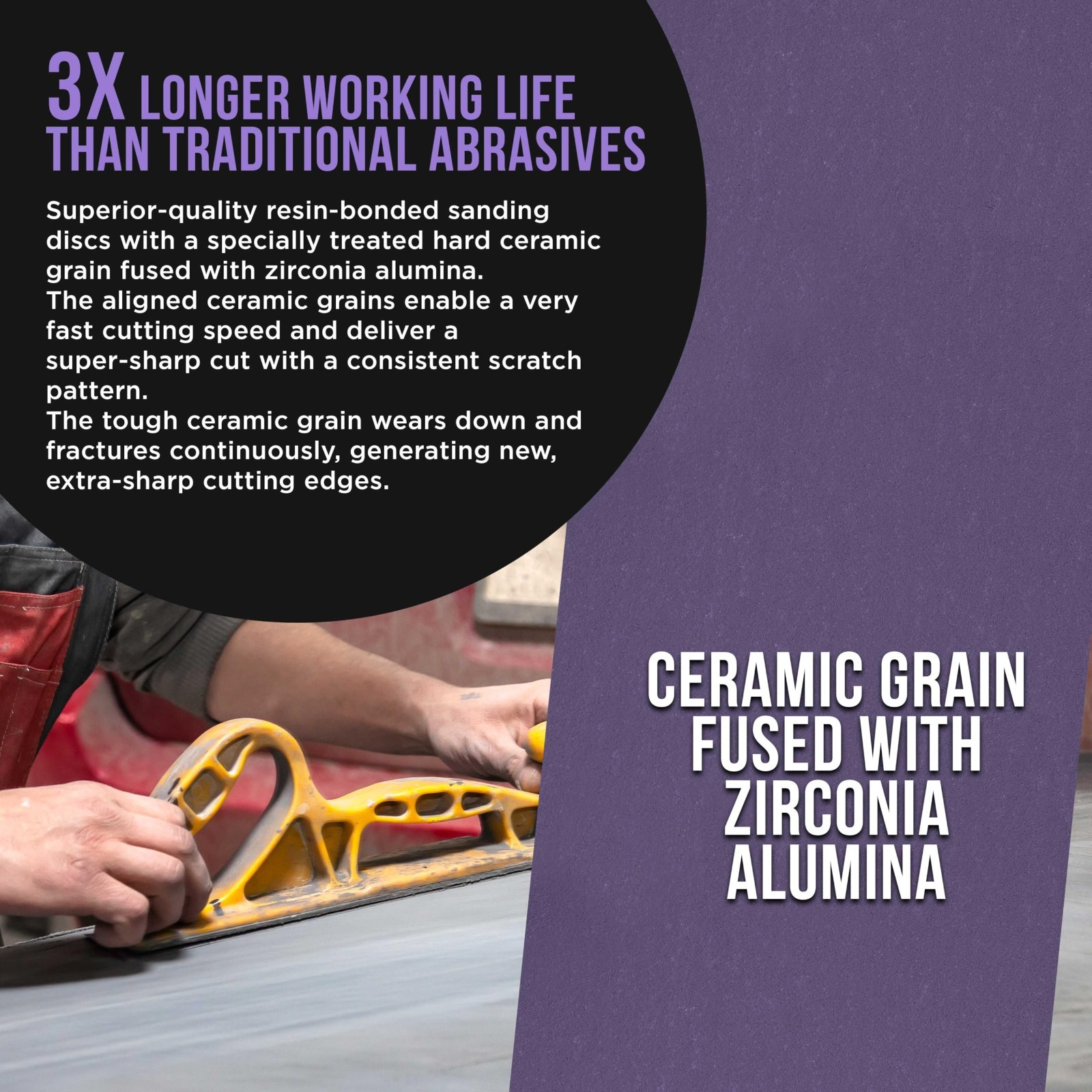 Premium 220 Grit Purple Ceramic Longboard Sandpaper Roll – 2-3/4″ x 12 Yards, Ho