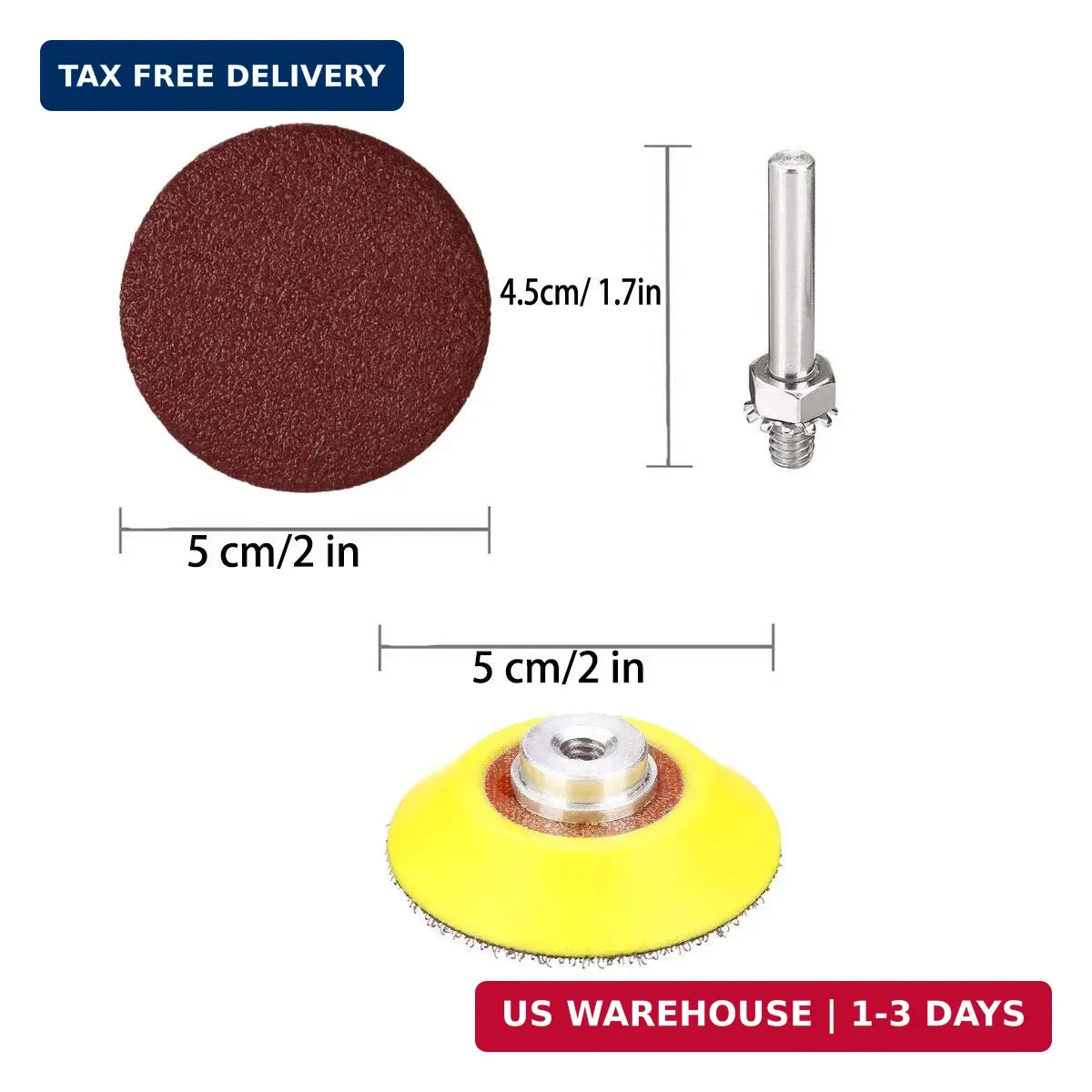 200 Pieces 2 Inch Sanding Discs, 80-3000 Grit Sandpaper with 1/4″ Shank Backing