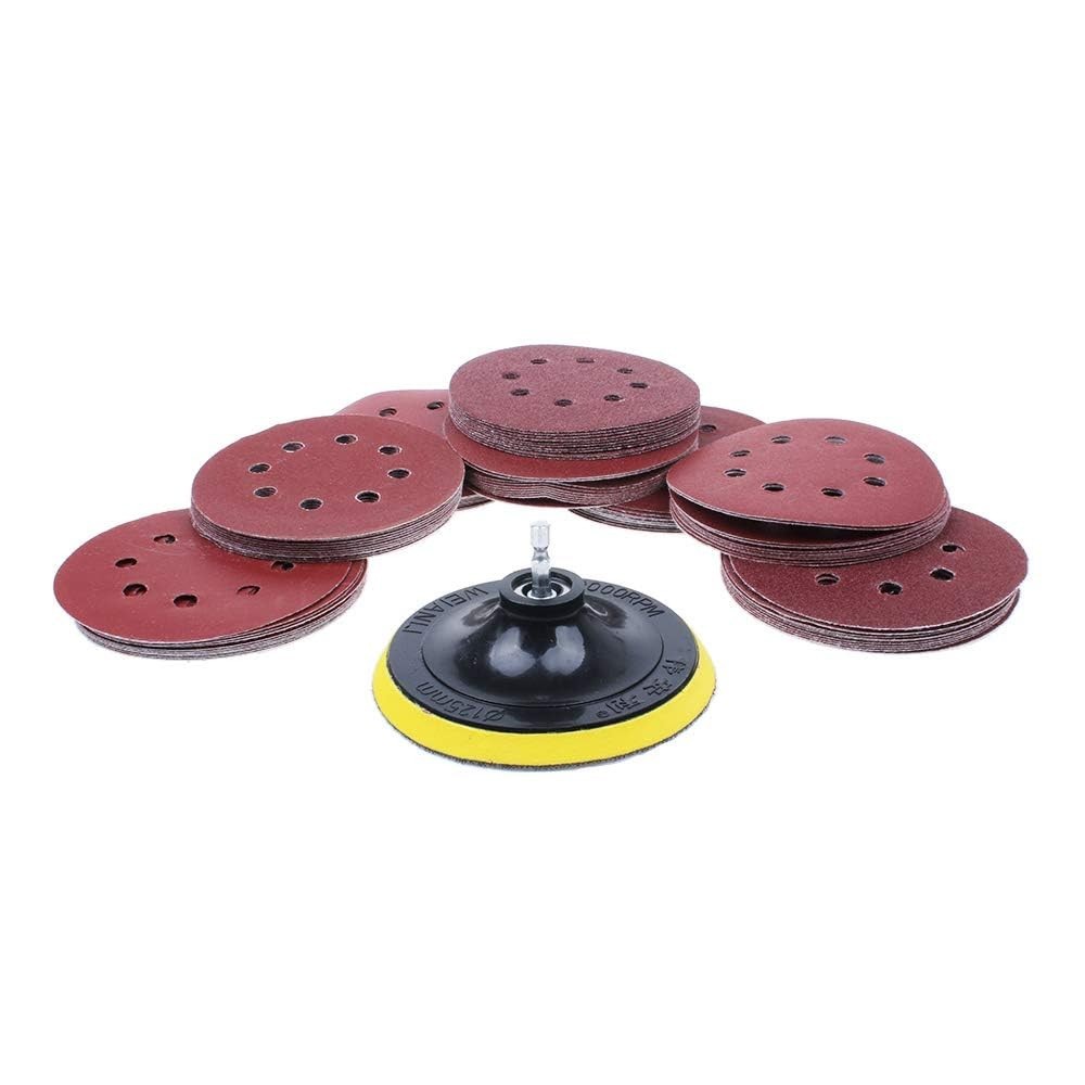 Mixed Grit Sanding Discs Set – 80 Count, 5 Inches for Diverse Polishing Needs