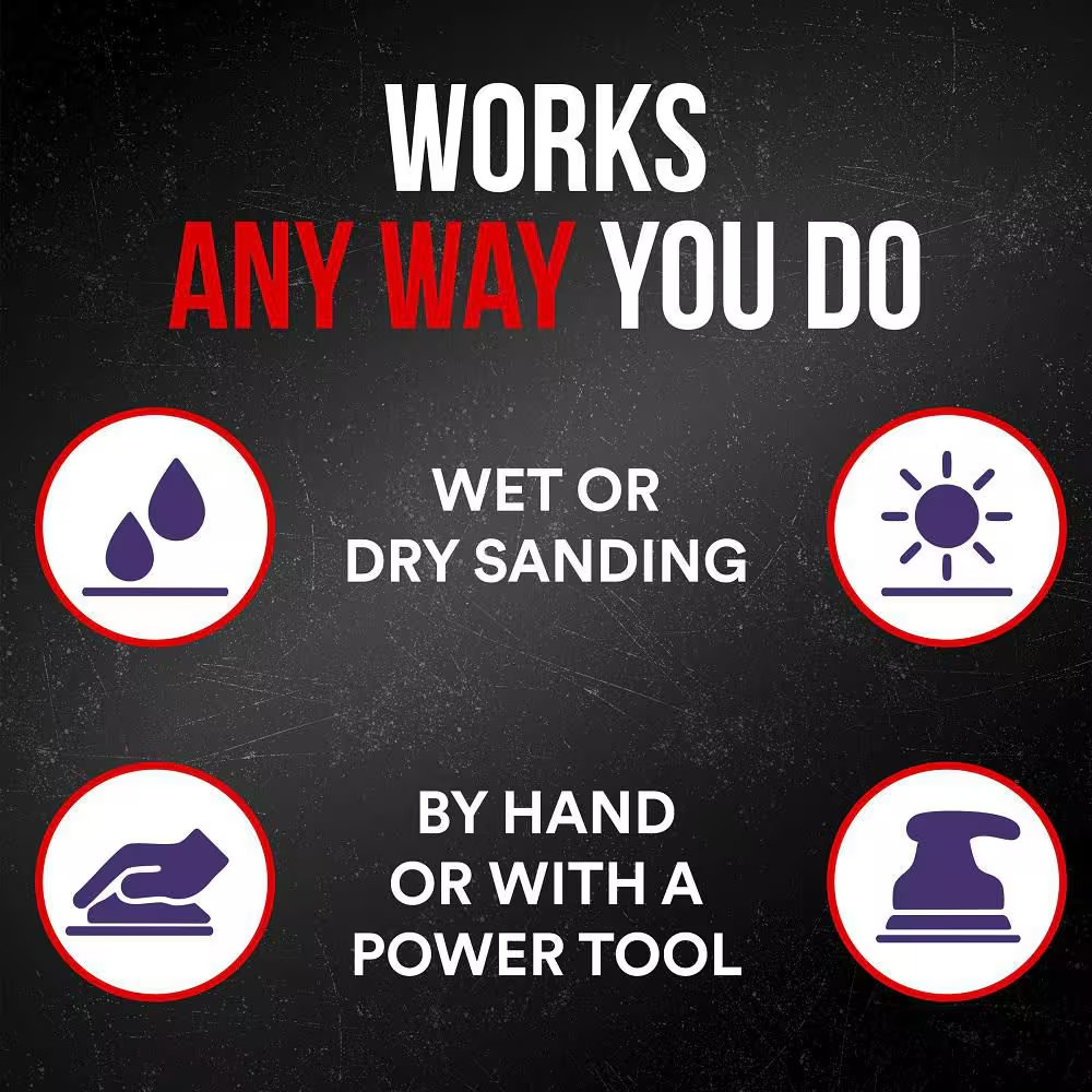 Pro Grade Precision 9 In. X 11 In. 150 Grit Faster Sanding Sheets with No-Slip G