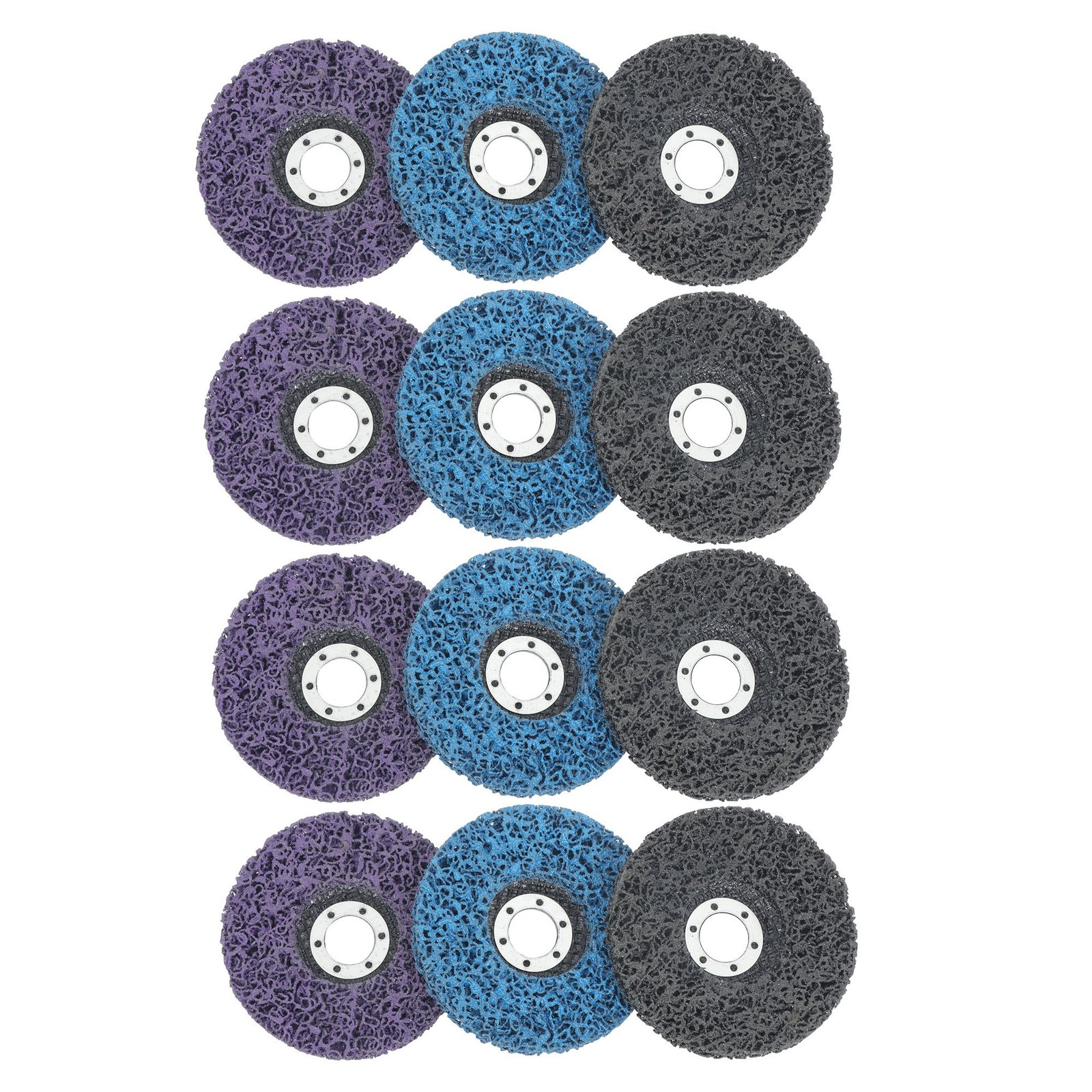 12 Pack 4-1/2″ x 7/8″ Strip Discs Stripping Wheels 3 Types for Angle Grinder