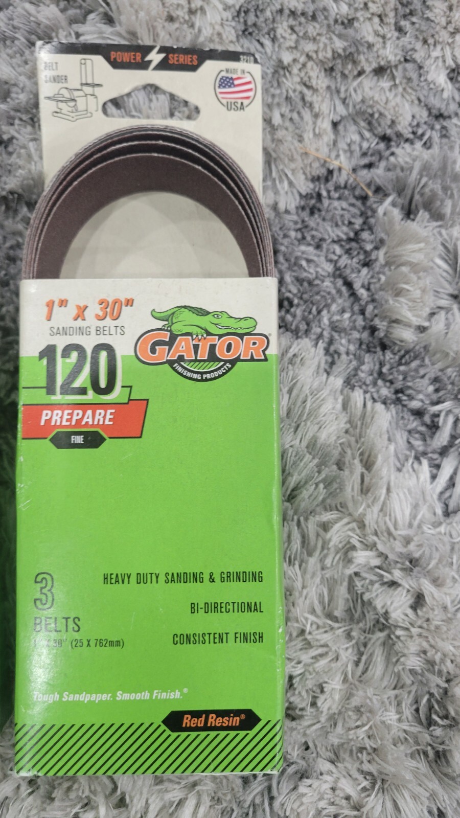 GATOR POWER 1” X 30” SANDING BELTS 3 PK NEW IN PACKAGE (LOT OF 2)