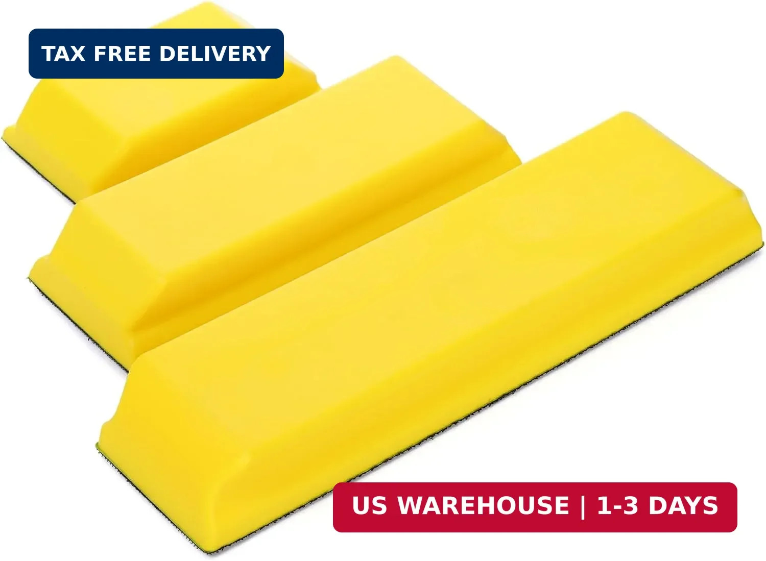 Fasmov Sanding Block Set, 3 Pack Rectangle Auto Body Sanding Block, 10.75″, 7.7″