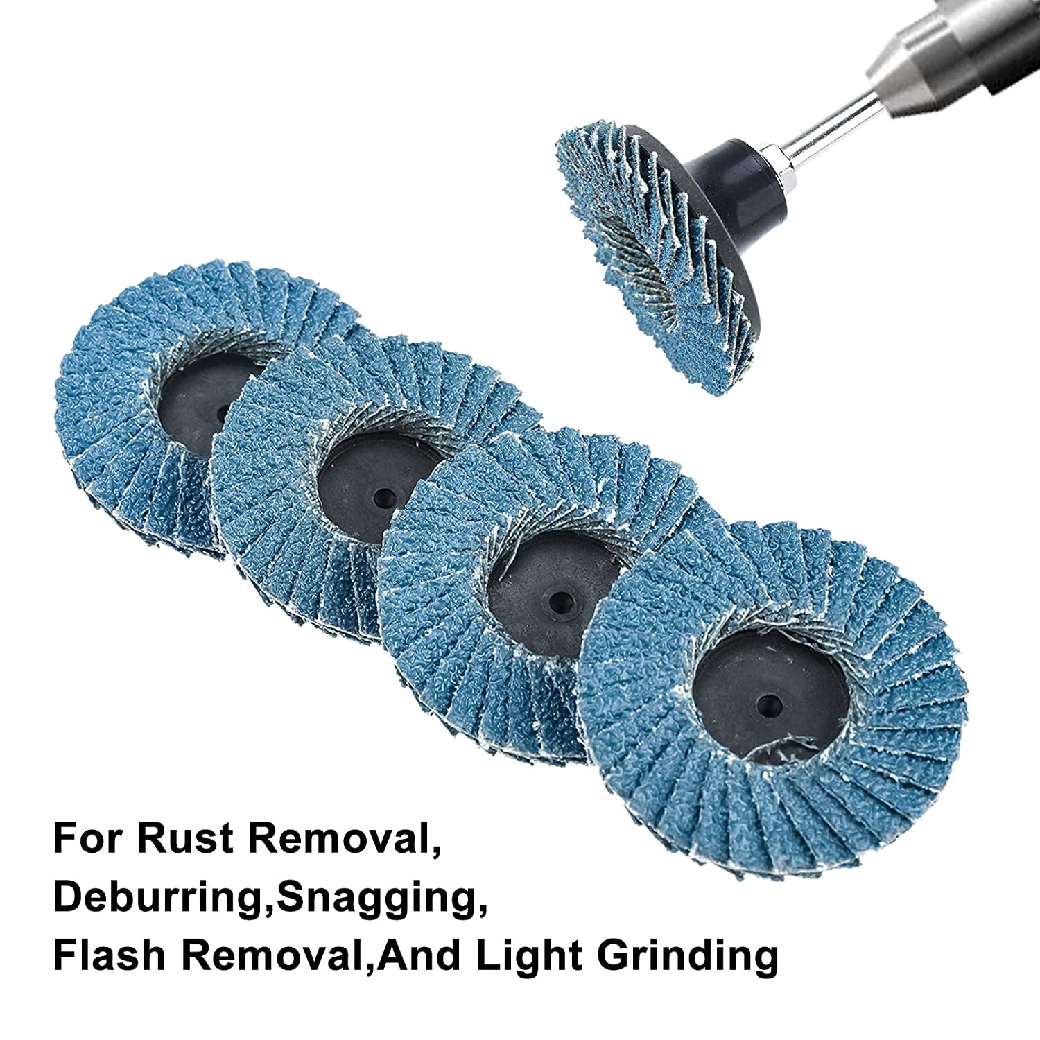 11PCS 2” 60 Grit Flap Disc Quick Change Sanding Discs with 1/4″ Shank Pad Holder