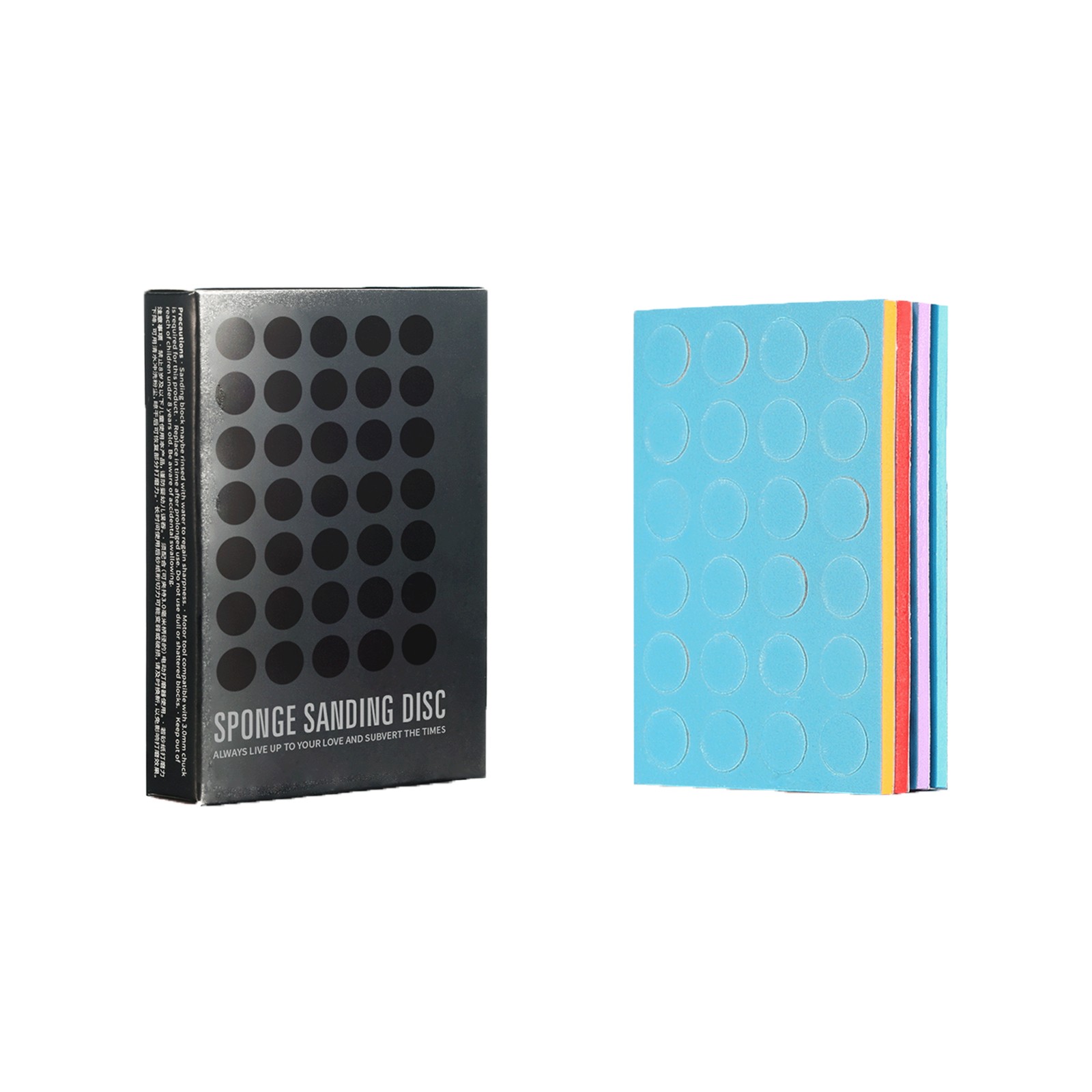1Set 5mm/10mm Self-Adhesive Double Side Round Sponge Sandpaper Model Tool N