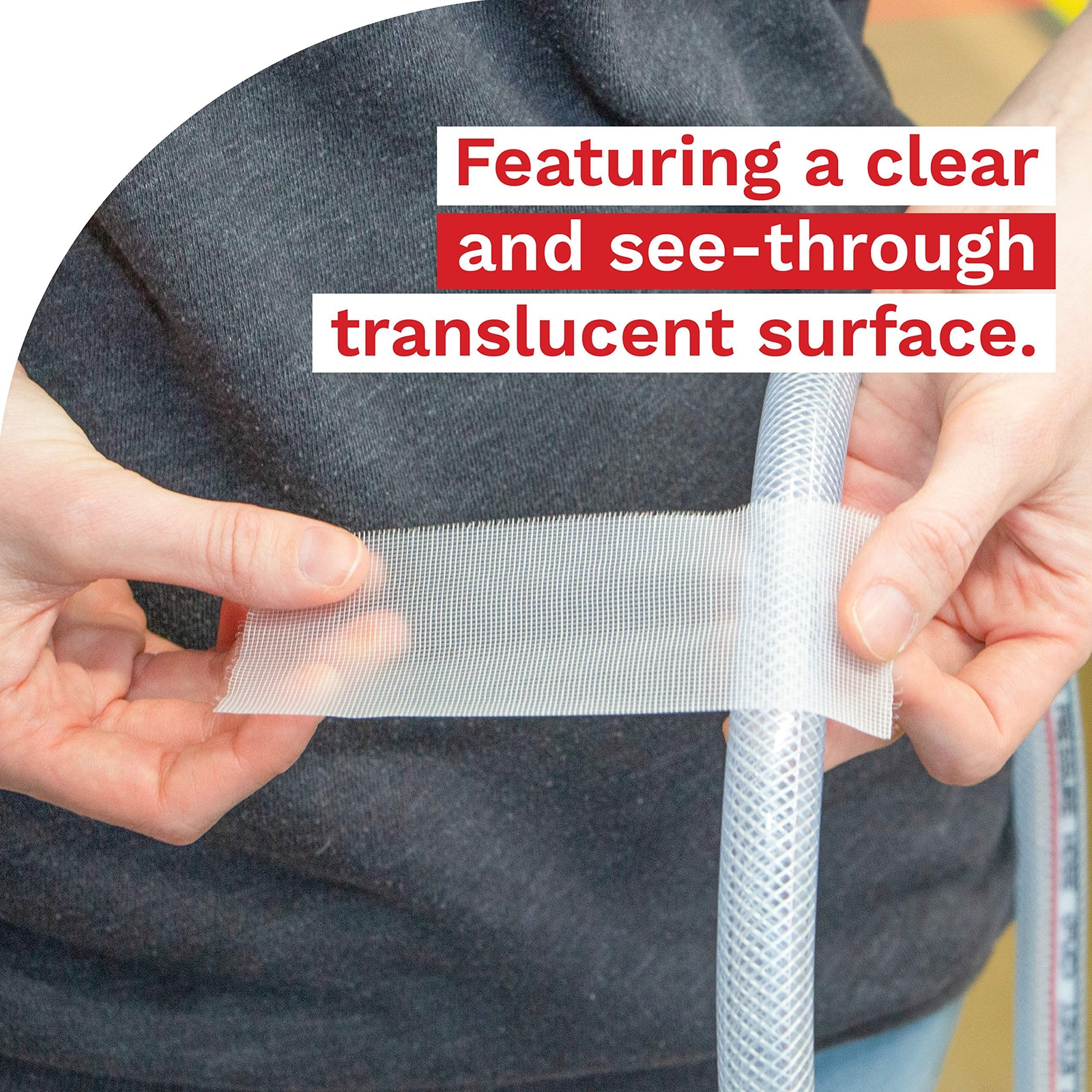XFasten Duct Tape Clear Cotton Textile, 2-Inches x 30 Yards