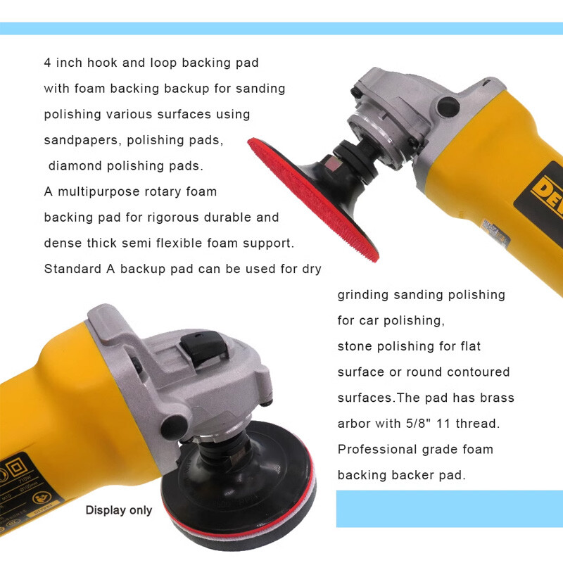 4 Inch 100mm Hook & Loop Backing Pad Polishing Sanding Angle Grinder M10 Thread