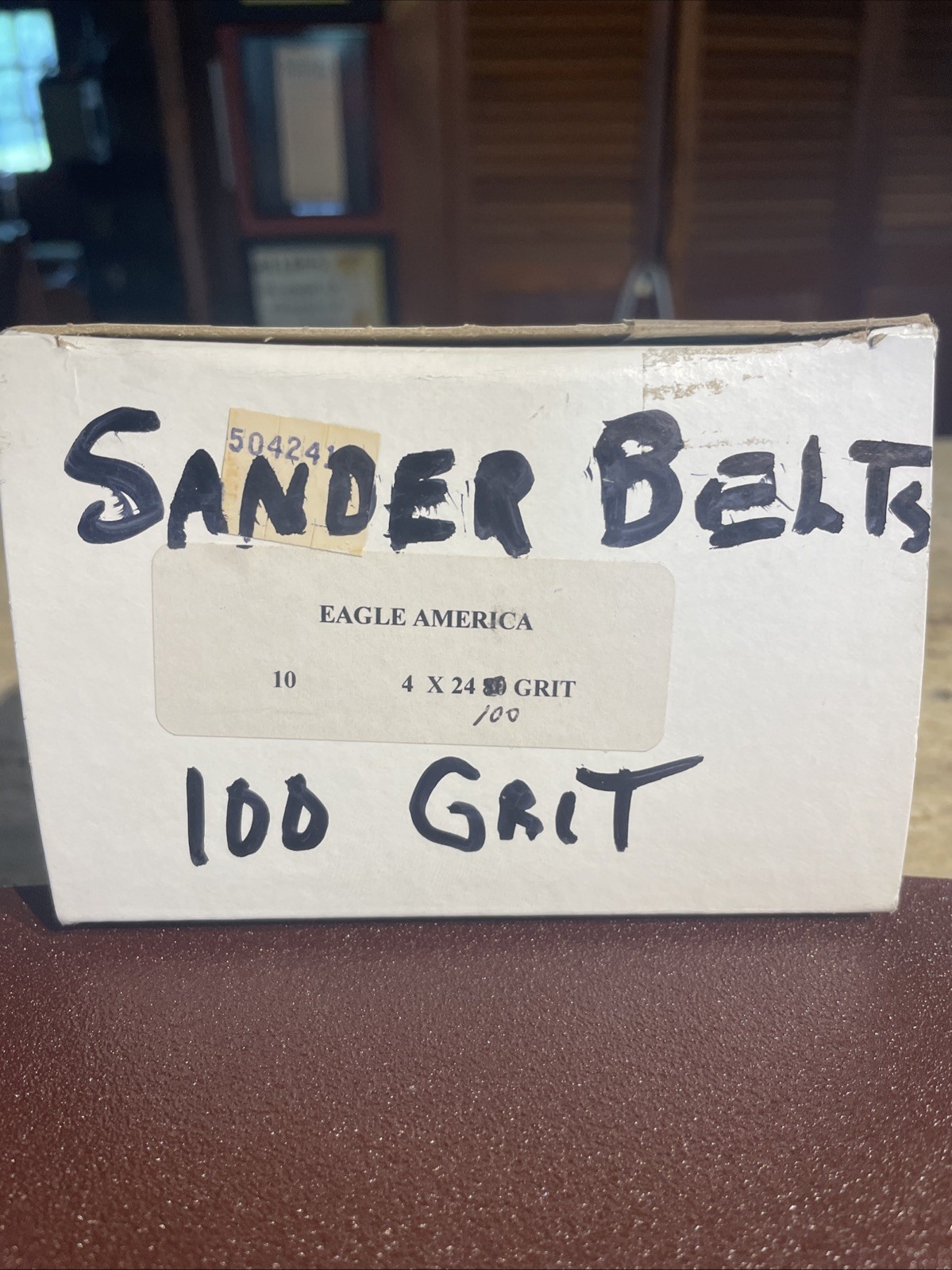 4” x 24 inch Sanding Belts 100 Grit Belt Sander / Sandpaper (LOT OF 10) NOS