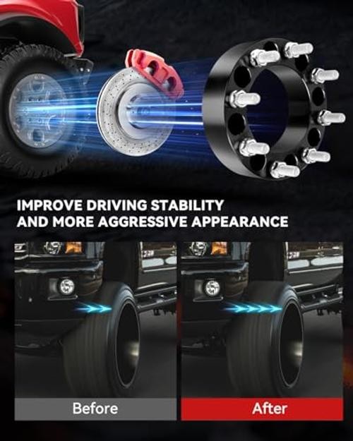 8×170 to 8×6.5 Wheel Adapters for Ram 2500 Wheels on F-250 F 8×170 to 8×165.1