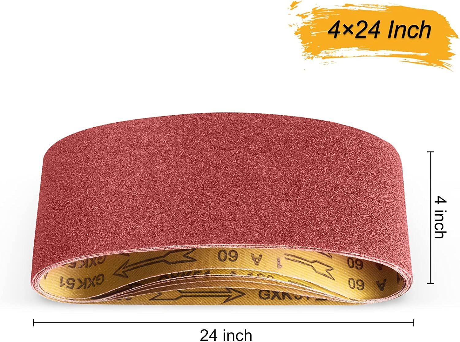 12PCS 4 x 24 inch Sanding Belts Belt Sander Sandpaper 60 80 120 150 240 400 Grit