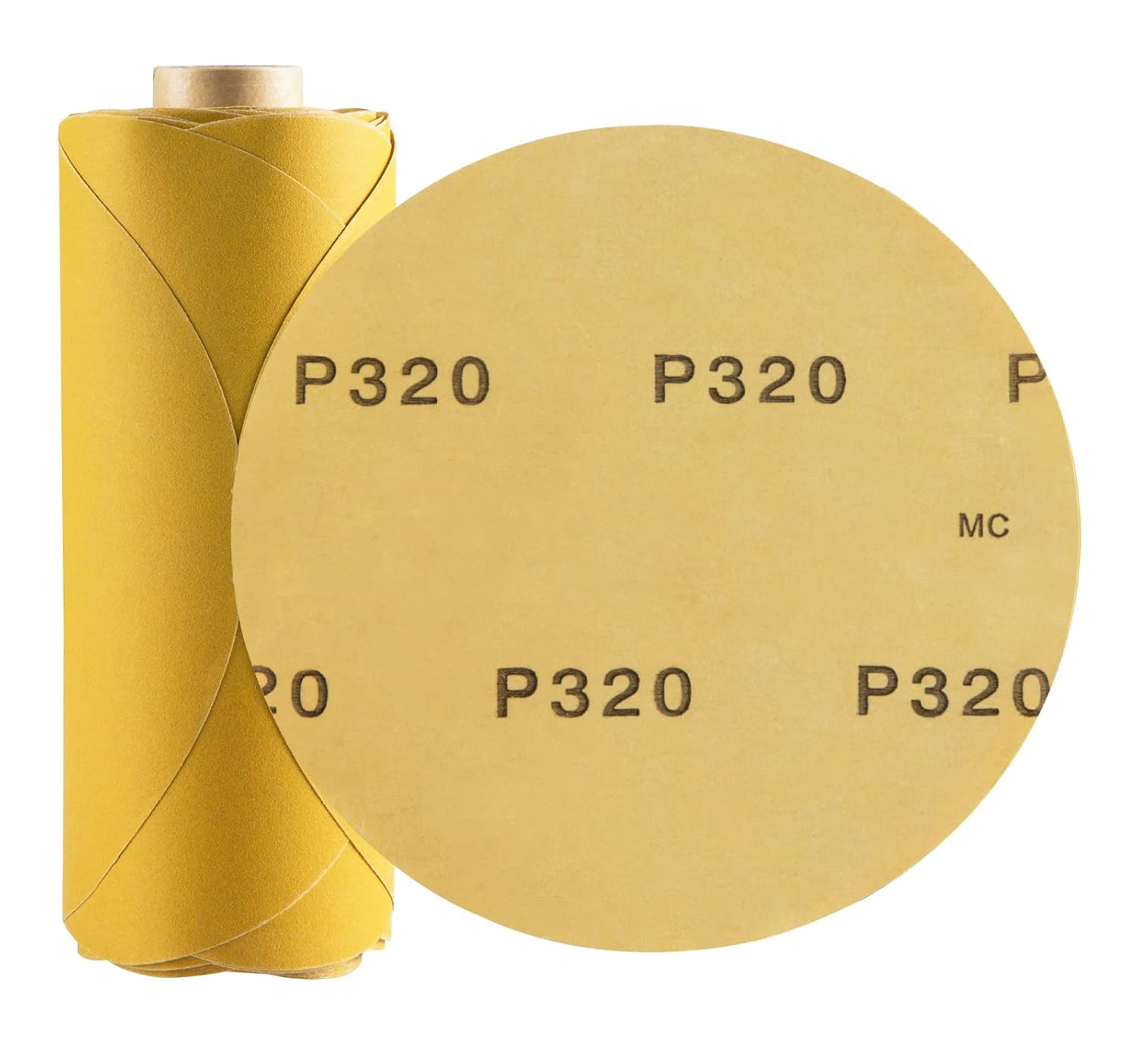 100 PCS 6 Inch Sanding Discs 320 Grit Sticky-Back Sandpaper Roll Adhesive
