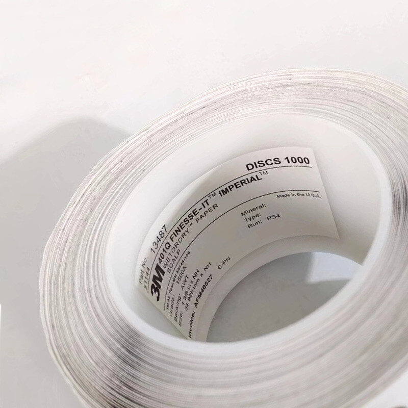 3M 401Q 13487 Sandpaper Roll 32mm 1Inch Round Sanding Dish Discs（1000pcs/roll）