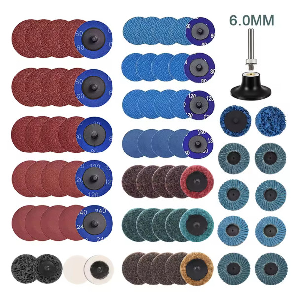 SIFANG 2 Inch R-type Abrasive Disc Sanding Disc Roll Lock Surface Pad