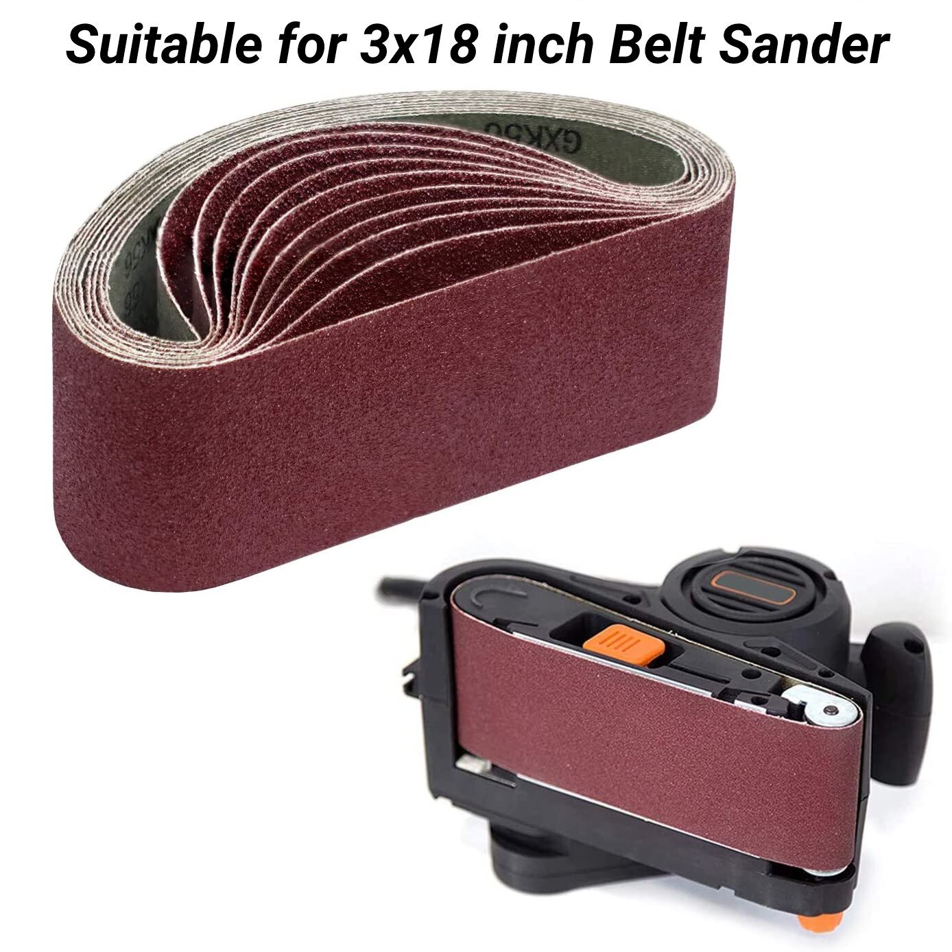 20Pack 3″ x 18″ Sanding Belt 40 60 80 120 150 240 400 Grit Belt Sander Sandpaper