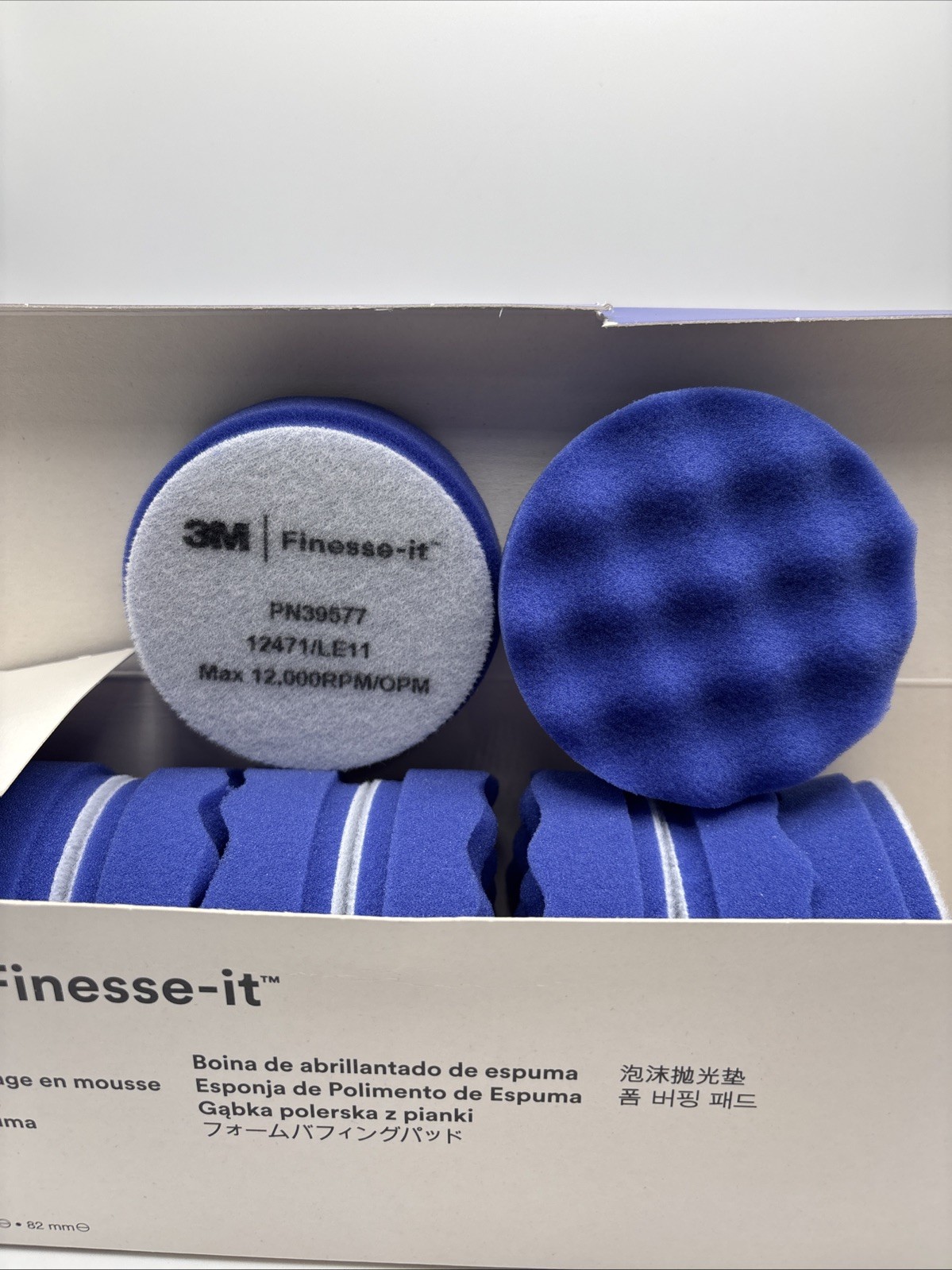 3M Finesse-It 39577 Blue Foam Buffing Pad 82mm 3.25” Pack of 10 Finishing Polish