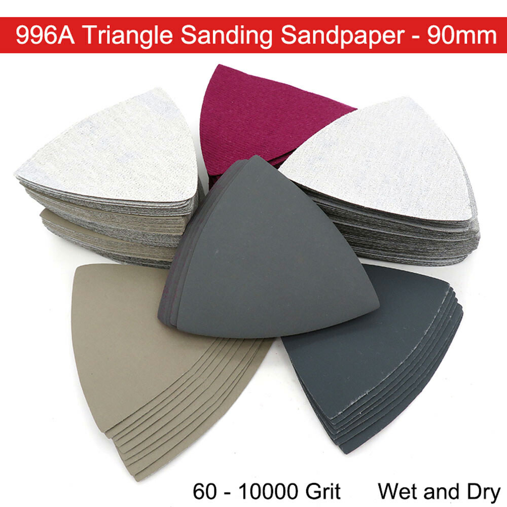 Mouse Sanding Sheets Discs 90x90x90mm Triangle Sandpaper Pads 60 – 10000 Grit