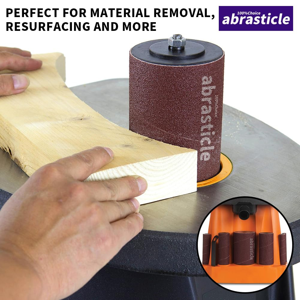 18 Pack Spindle Sander Sleeves, Sanding Sleeves for Oscillating Sander, 120 Grit